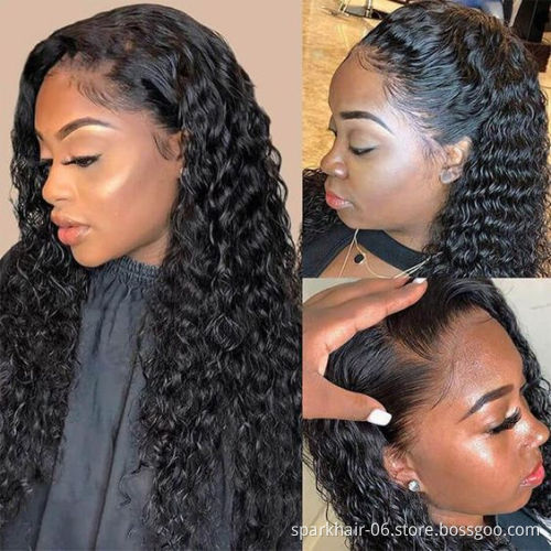 High Quality Raw Cambodian Hair Swiss Lace Wig For Black Women 100% Brazilian Virgin Cuticle Aligned Lace Front Human Hair Wig